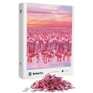 BetterCo 🦩 Flamingo Sunset” 1000-Piece Gradient Jigsaw Puzzle